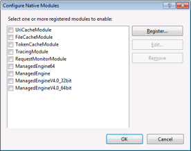Configure Native Models window